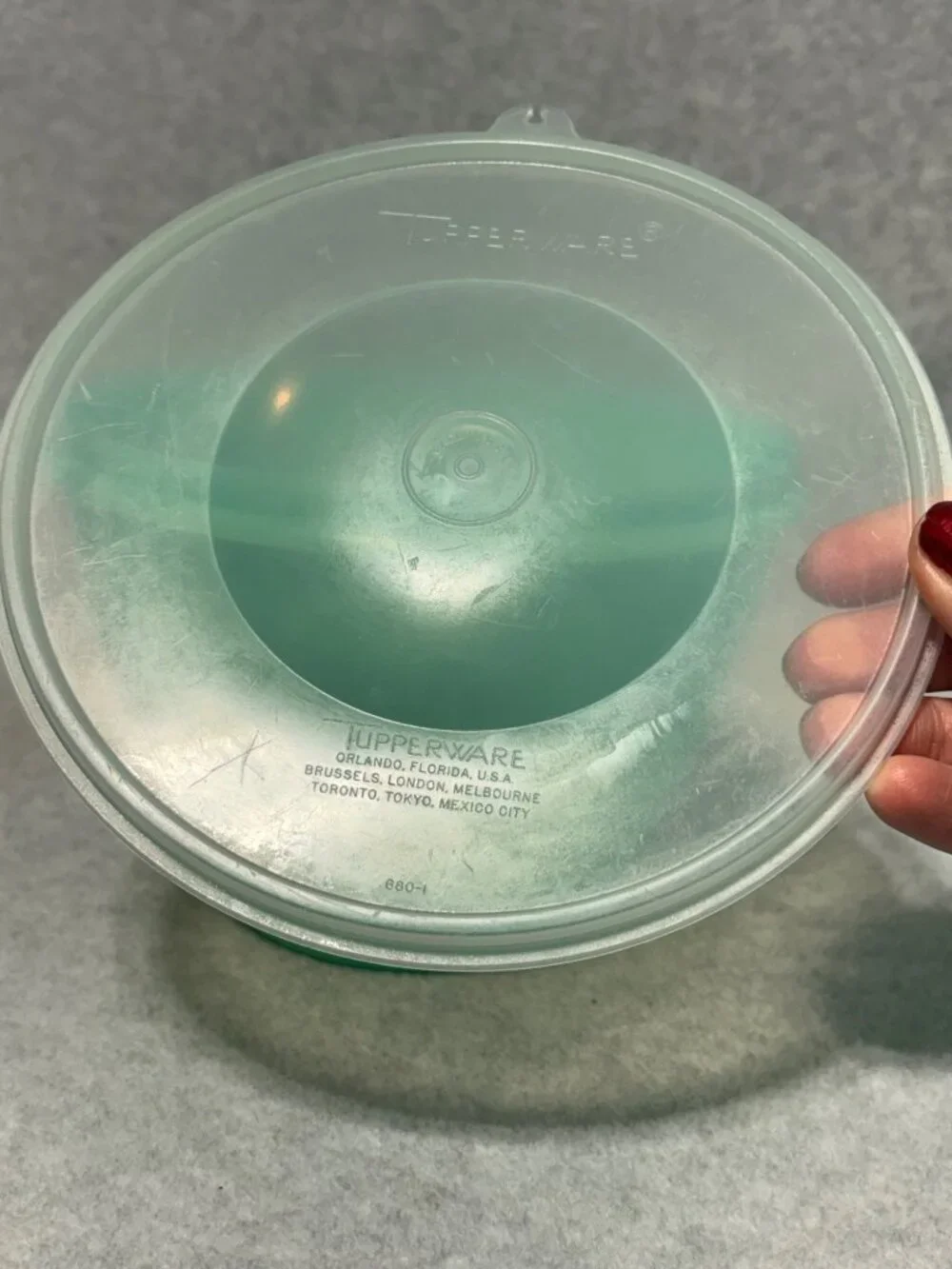 Vintage Tupperware Crisp It Lettuce Keeper 679 Lid 680 Jadeite Green No Spike